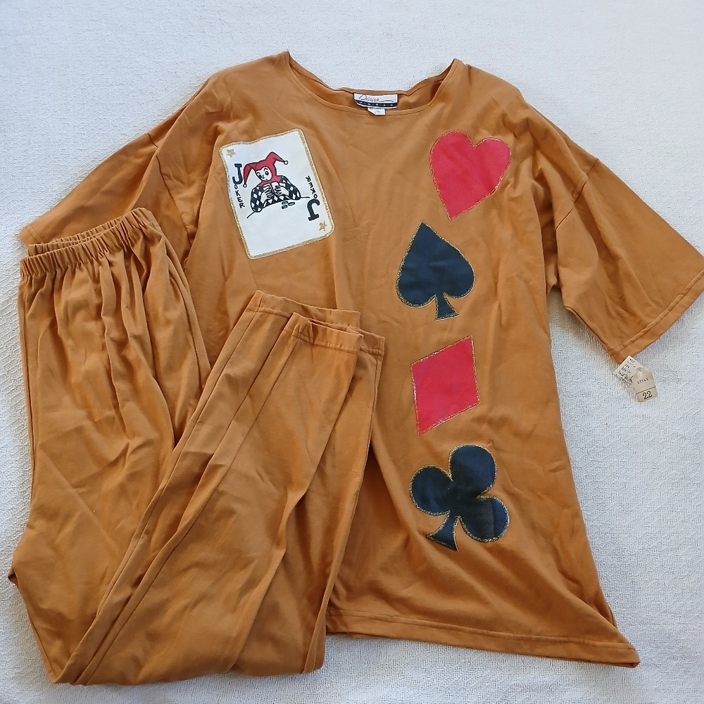 diana marco ♡ vintage playing cards 2 piece set outfut casino alice vegas whimsy